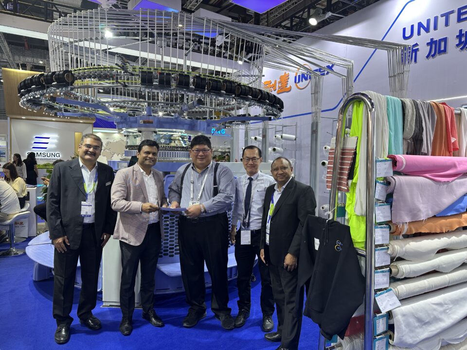 A.T.E. unites with UNITEX Singapore to promote circular knitting machines in India